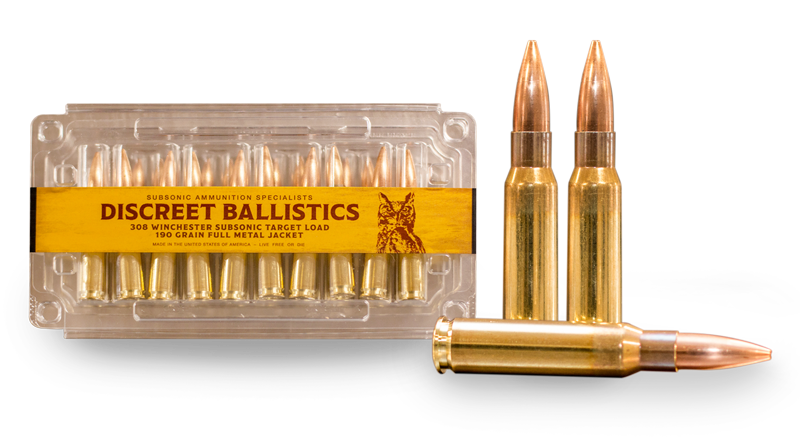 308 Winchester 190gr Subsonic Load Target Discreet Ballistics.
